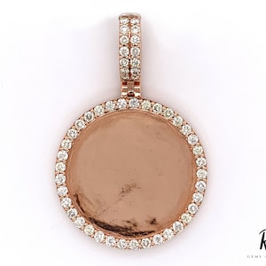 Custom Photo Pendant Necklace, Personalized Picture Necklace, Simulated MOISSANITE Diamond Necklace, Hip Hop Pendant, Memorial Jewelry Gift