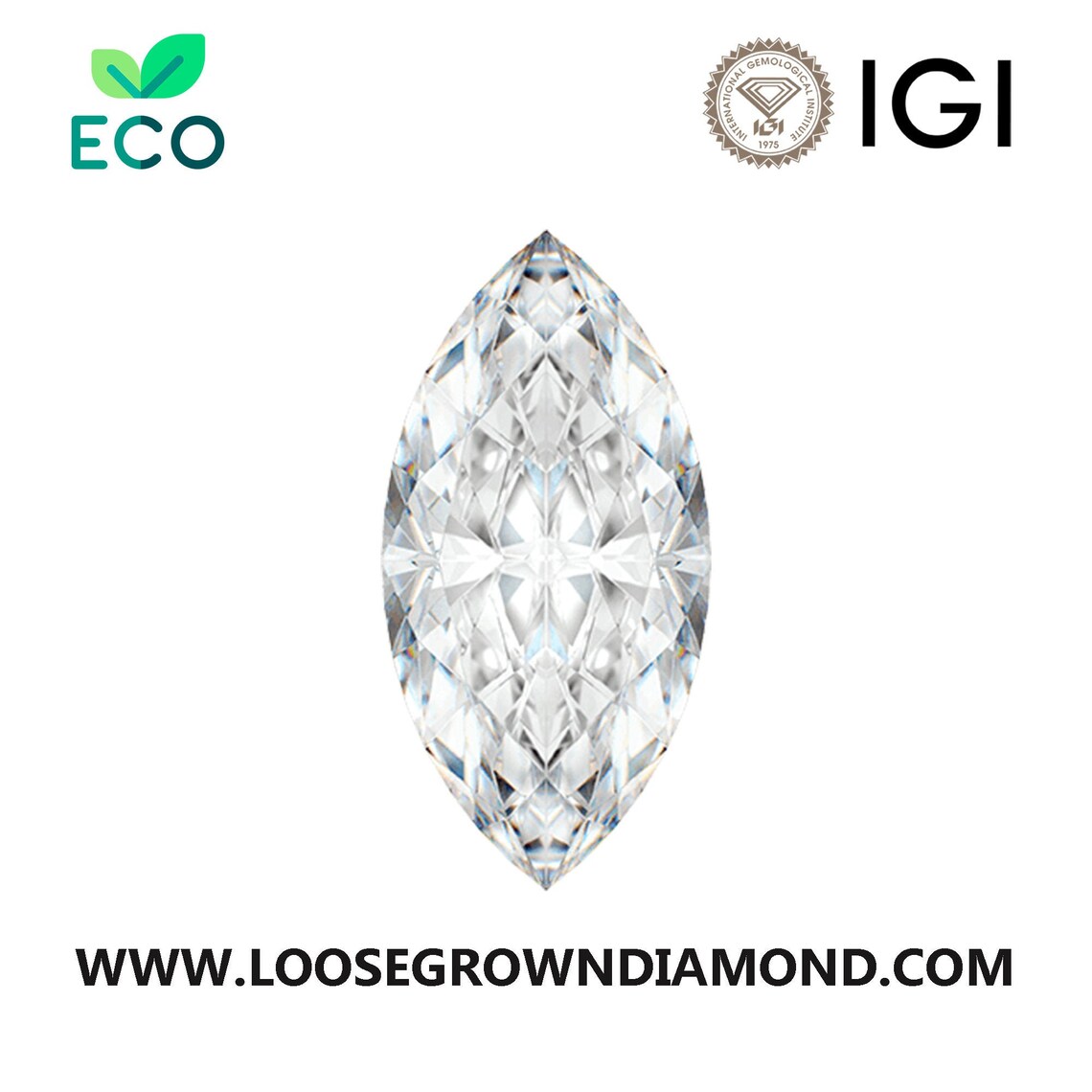 2 Ct IGI Marquise Cut Lab Grown Diamond G Color VS1 Etsy