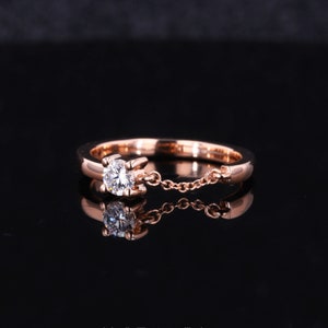 IGI Certified Lab Diamond Engagement Ring: 14k Rose Gold Solitaire