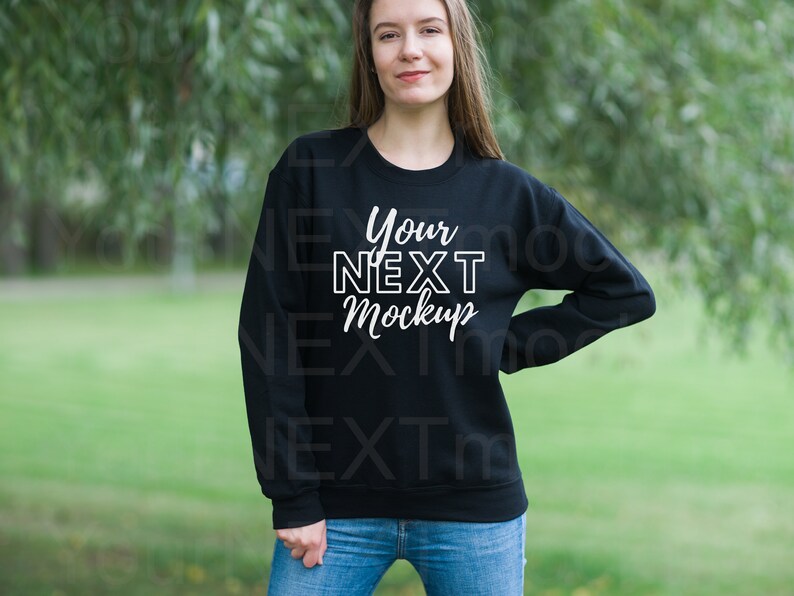 black gildan mockup
