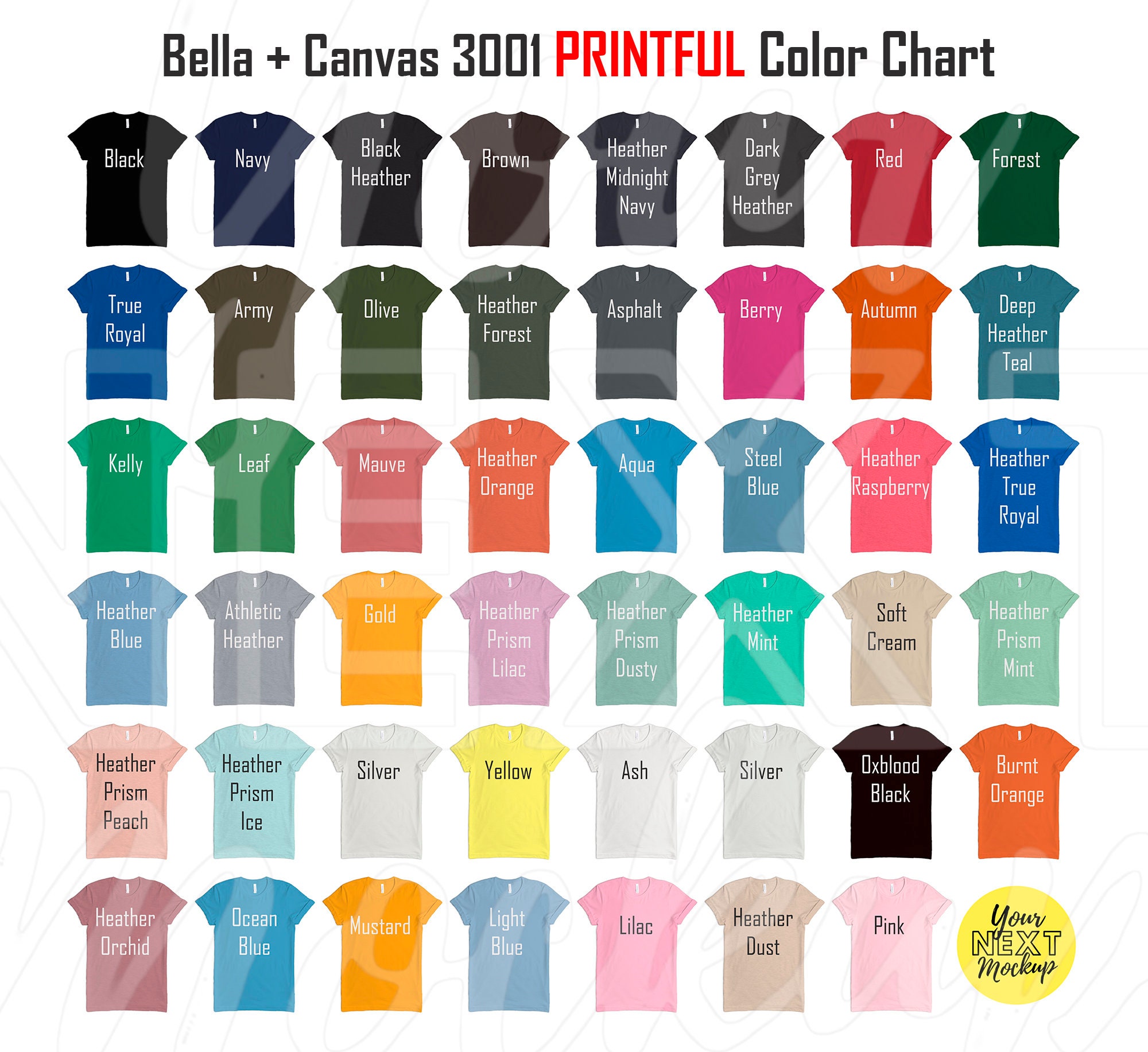 Bella Canvas 3001 Solids Color Chart | ubicaciondepersonas.cdmx.gob.mx