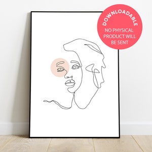 Schwarz besessen Kunst, HERUNTERLADBAR | Weibliche Linie Kunstdruck | Schwarze Frau zum Ausdrucken | Wandkunst | Minimale Wandkunst [DIGITALE DATEI]| Wohndeko