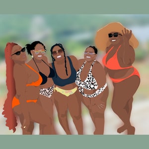 Custom illustration Gift for Birthday, Christmas or Mother's Day