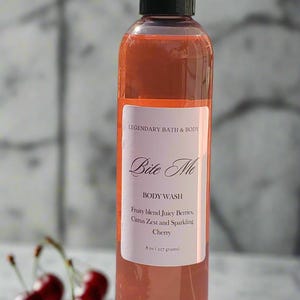 Bite Me Body Wash, Kirschduftendes Body Wash, luxuriöser Schaum, handgemacht