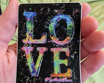 Rainbow LOVE Vinyl Stickers