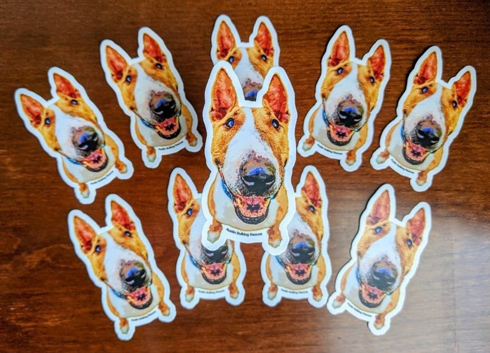 Bull Terrier Kunst stilisierte FotoAufkleber Englische Bull Etsy