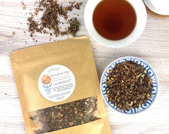 Lactation Chai Tea | Caffeine Free Rooibos | Organic | Herbalist Formulated | Breastfeeding Support | New Mom Gift | Pregnancy Nursing Tea