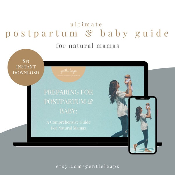 New Mom Guide | Non Toxic Products | After Birth Care | Postpartum Nutrition | Baby Registry | Thoughtful New Mom Gift | Instant Download