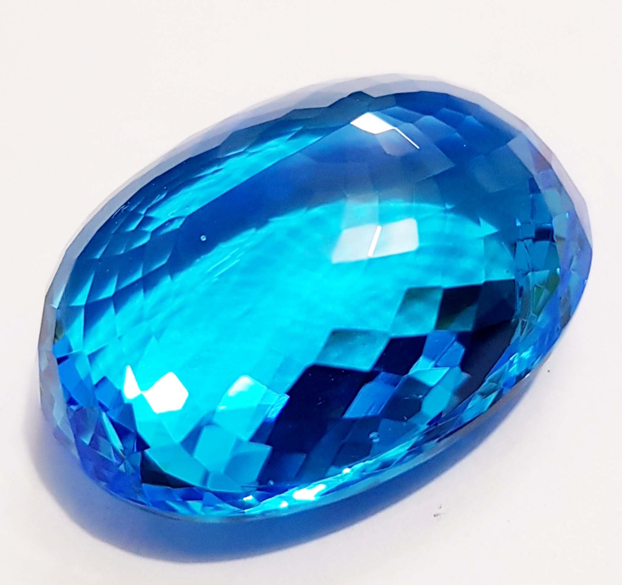 69.55 CT Light Blue Topaz Oval Shape Loose Gemstone Best Etsy UK