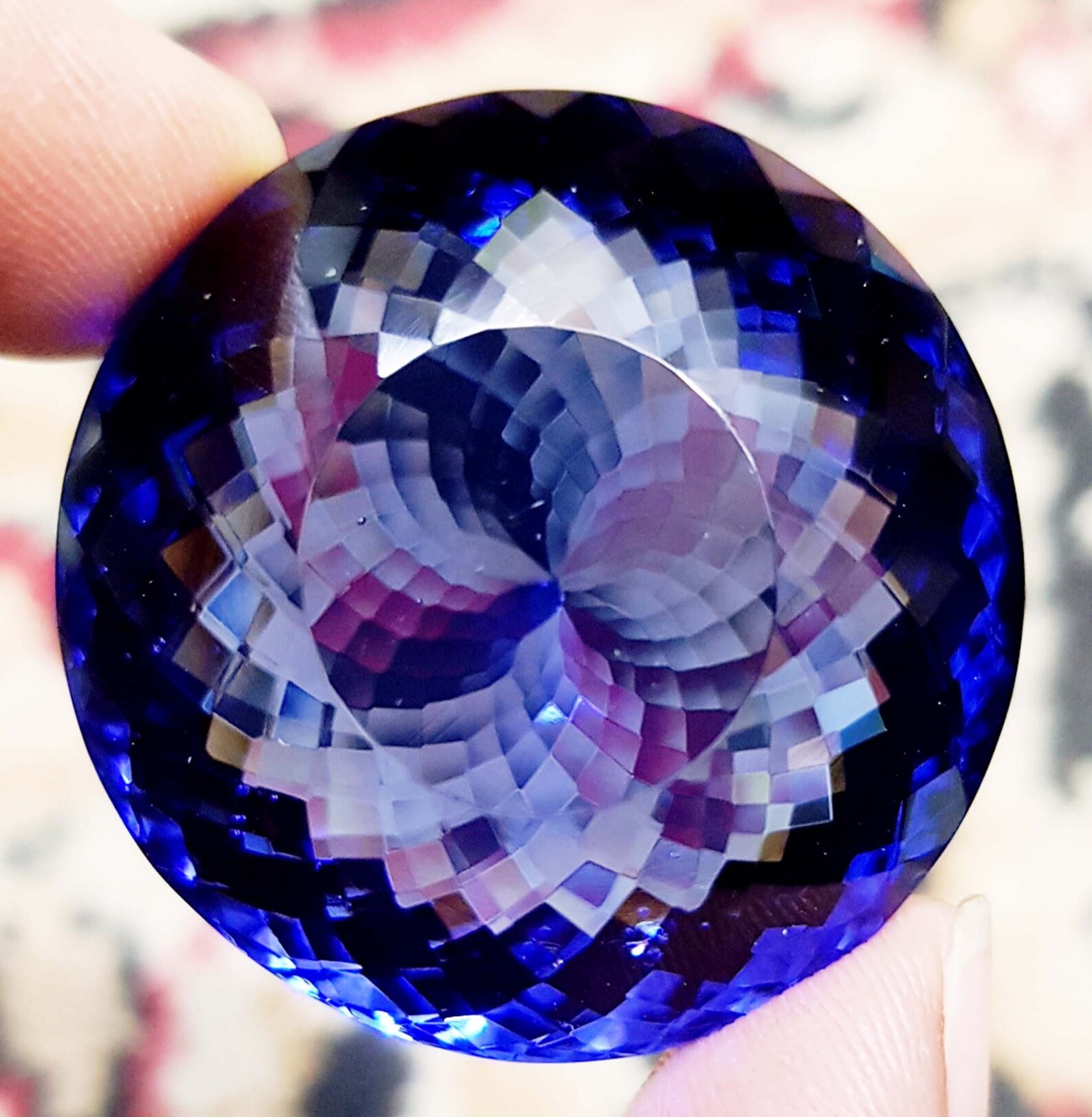 174.90 CT Dark Blue Topaz Round Shape Loose Gemstone Best Etsy