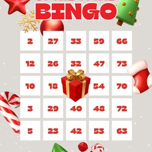 Gioco del Bingo di Natale stravagante