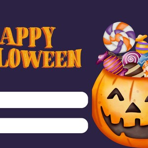 Jack-O-Lantern Candy Gift Tag