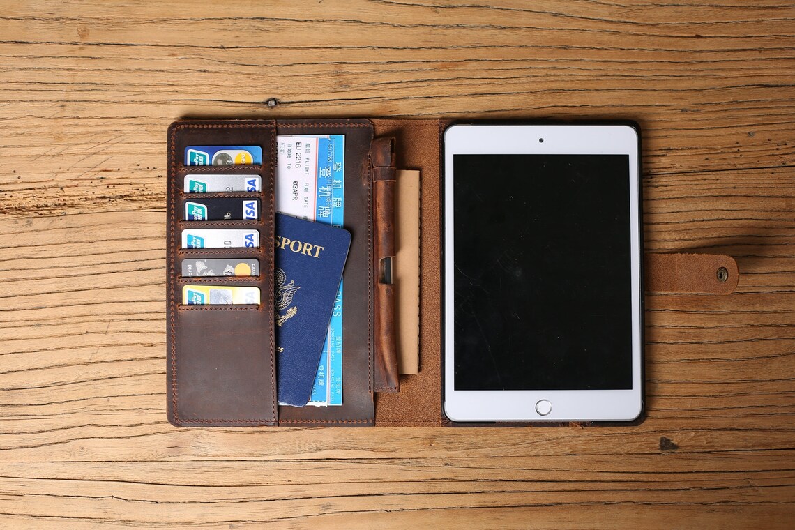 Personalized Vintage Leather Ipad Case Ipad Cover Leather Ipad Etsy