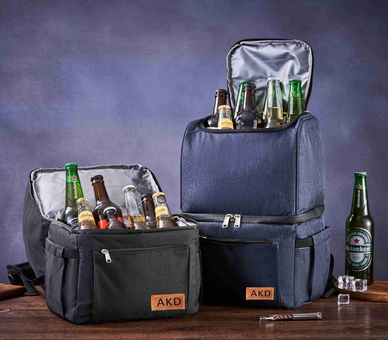 Personalized Insulated Cooler Backpack, Double Layer, Travel Gifts image 1