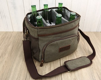 Personalized Gifts for Groomsmen, Cooler Bag with Bottle Opener, Insulated Beer Cooler Bag, Strong Cooler Bag, Lunch Bag, Gift for Him