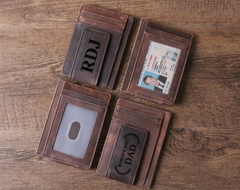 Regalos para padrinos de boda, clip de dinero de cuero personalizado, billetera con clip de dinero con bloqueo RFID, regalo para hombre, regalo para novio, regalo para papá, regalos para hombres