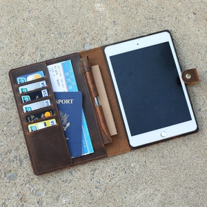Custom Monogramed Vintage Leather iPad Cover Leather iPad Case - Etsy