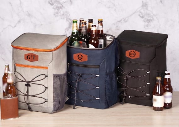 Personalized Insulated Cooler Backpack, Camping Hiking Beach Beer Bag