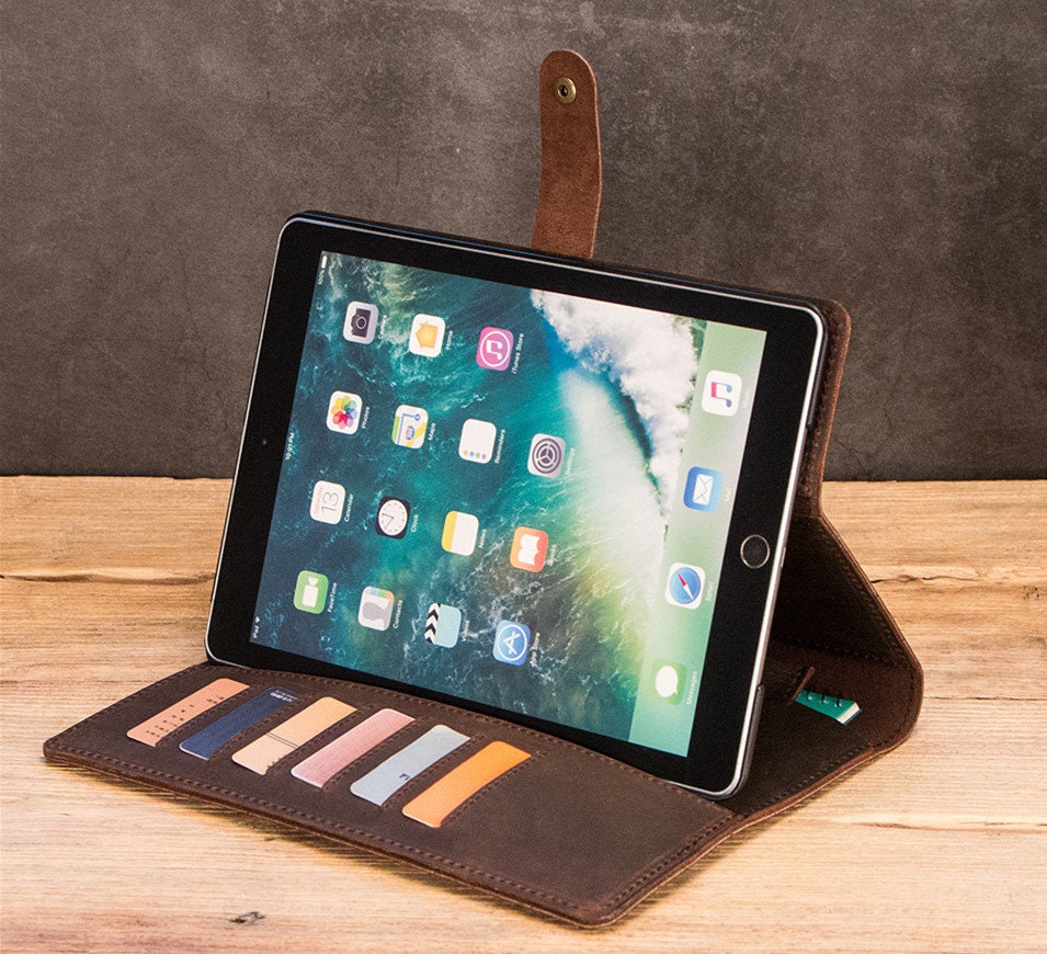 Personalized Vintage Leather Ipad Case Ipad Cover Leather Ipad Etsy
