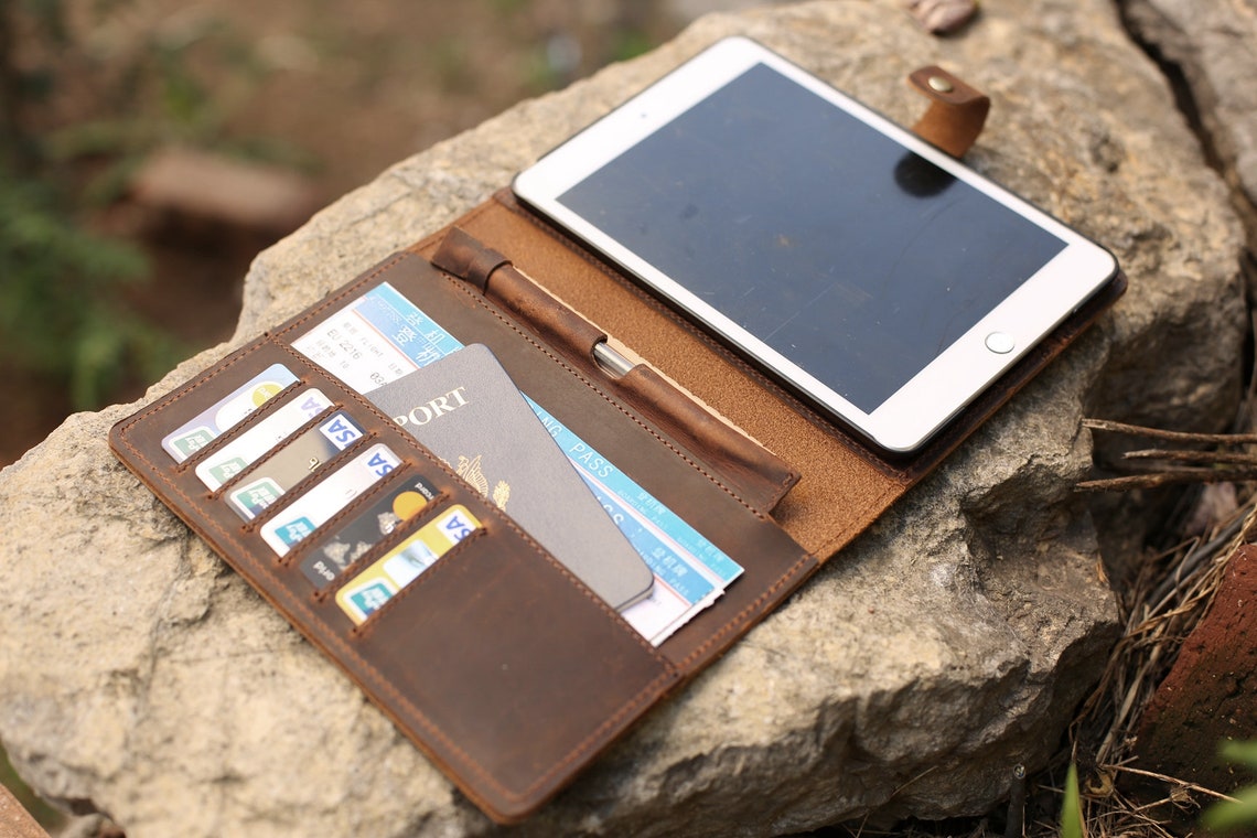 Personalized Vintage Leather Ipad Case Ipad Cover Leather Ipad Etsy