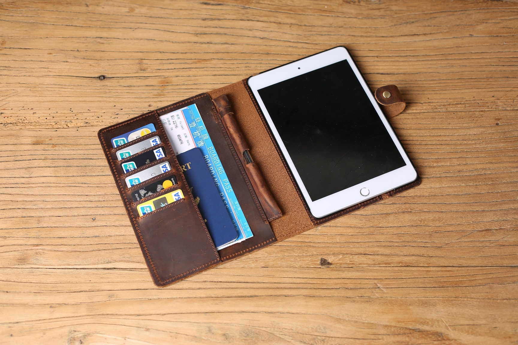 Personalized Vintage Leather Ipad Case Ipad Cover Leather Ipad Etsy