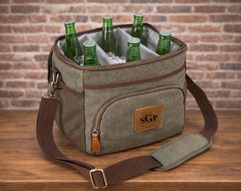 Bolsa térmica de lona para el almuerzo con abridor de botellas, regalo para padrinos de boda.