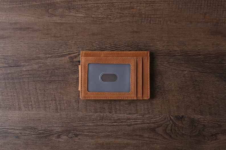 Gifts for Groomsmen, Personalized Leather Money Clip, RFID Blocking Money Clip Wallet, Men Gift, Boyfriend Gift, Dad Gift, Gifts for Men image 4