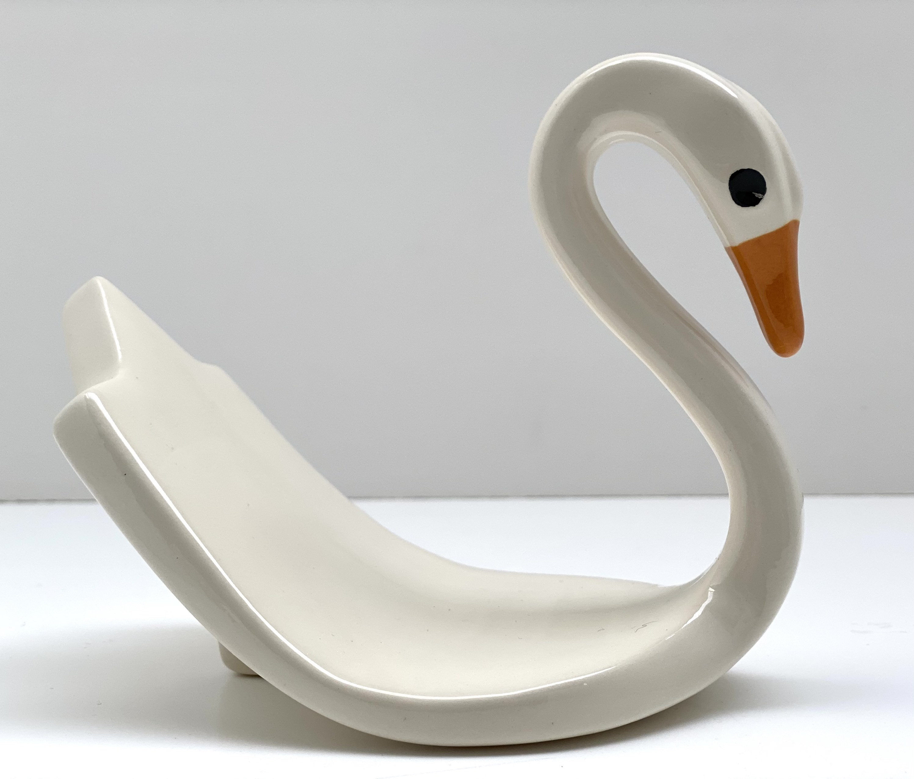 Vintage Ceramic Swan Towel Holder. Vintage Swan Decor. Swan Etsy