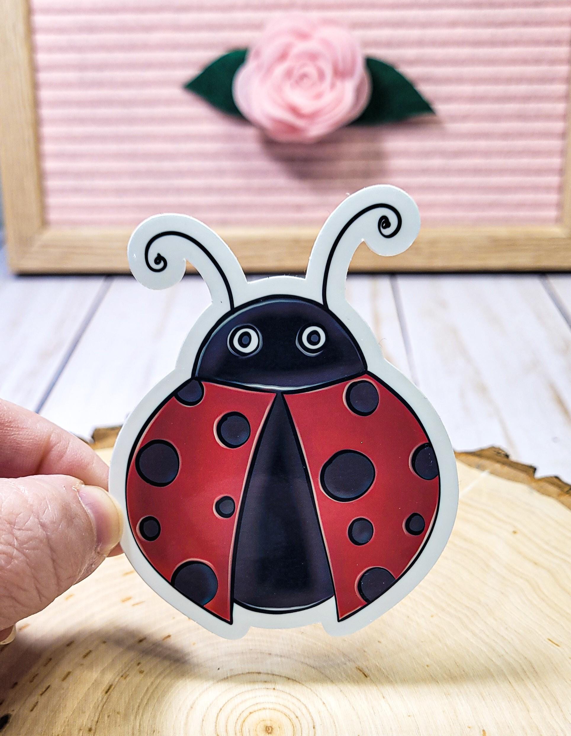 Ladybug Die Cut Sticker, Insect Bug Decal, Decorate Laptops, Notebooks ...
