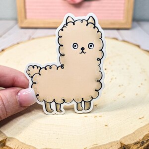 Llama Die Cut sticker, cute animal decal, decorate laptops, notebooks, journals and water bottles