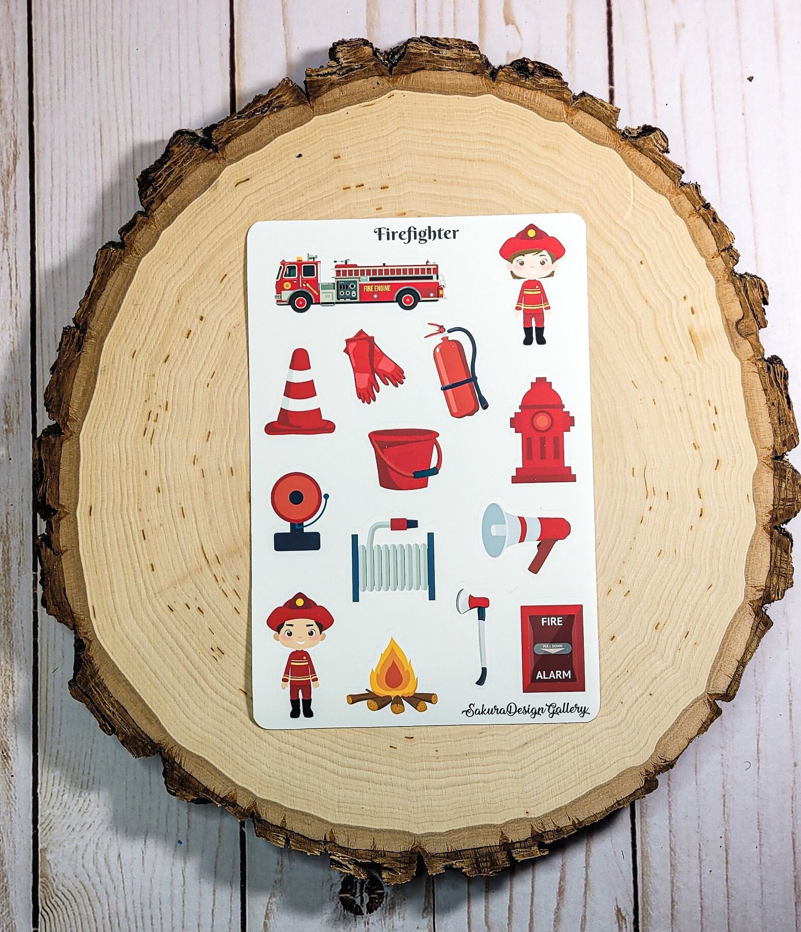 Firefighter Ric Sticker Firefighter Sticker Sheet, First Responder Stickers, Emergency Vehicle ...