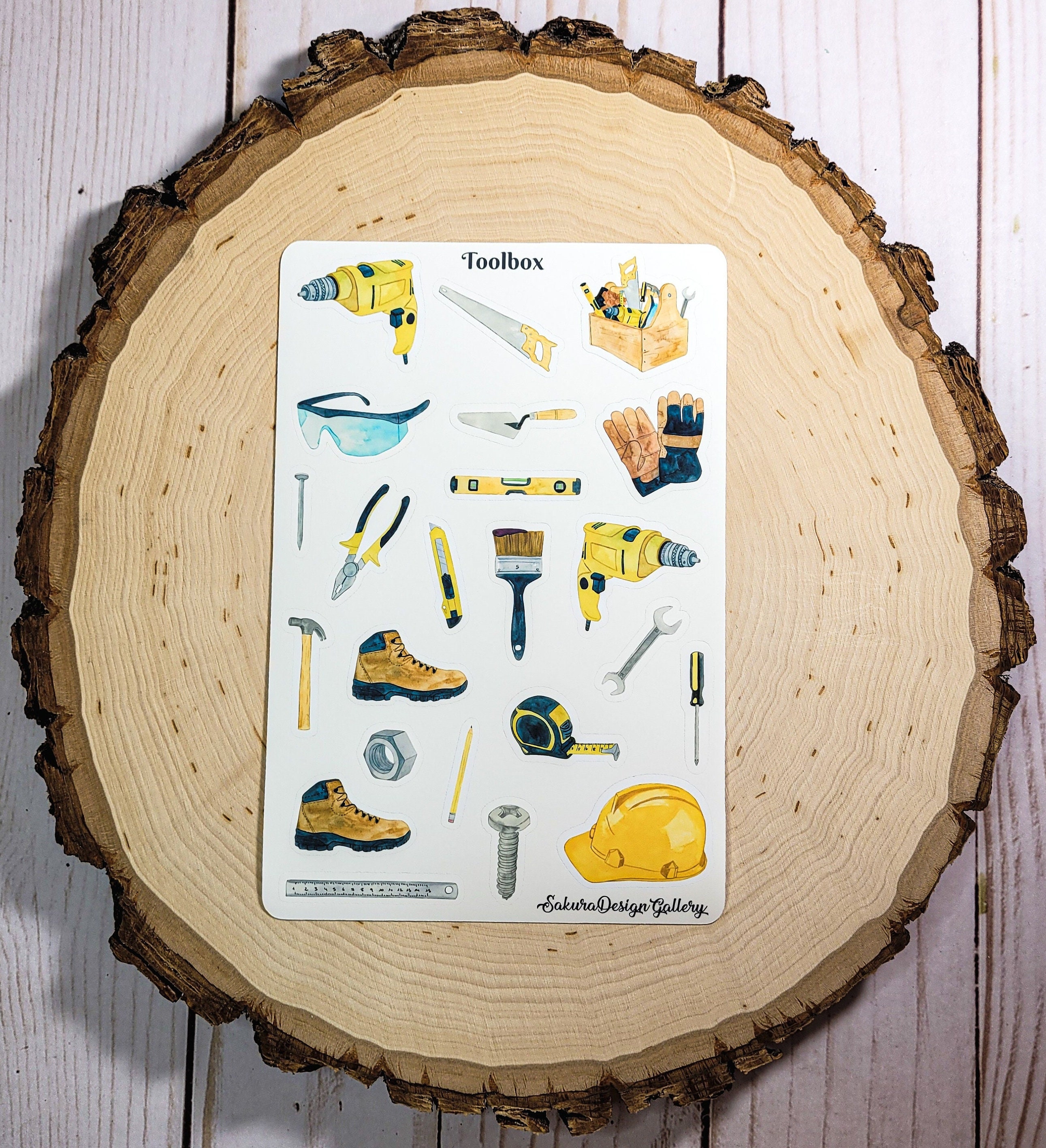 Toolbox Sticker Sheet, Tool Stickers, Journal Stickers, Scrapbook ...