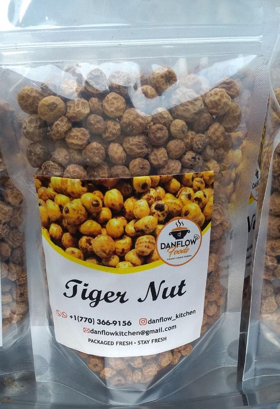 ORGANIC Gelatin Free Locally Grown Super Tasty Healthy Peeled TIGER NUTS,  8oz Delicious And Versatile Snacks Nuts With Free Shipping