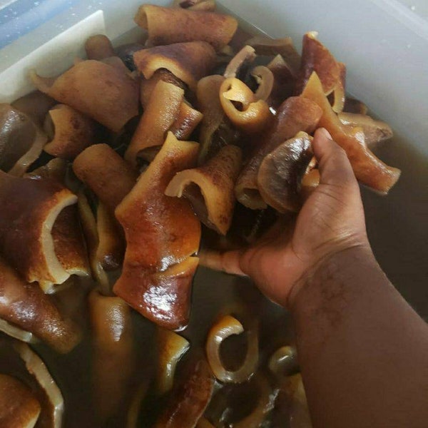 Dried IJEBU PONMO Popular Ingredient In NIGERIAN Cuisine, Delicious Edible Cow Skin And Eat As Snacks, Get 3 Piece Per Order
