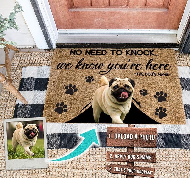 Personalized Pet Door Mat Custom Dog Matt Cat Personal Mat Etsy