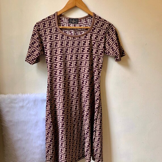 Authentic Vintage Fendi Zucca Mini Dress