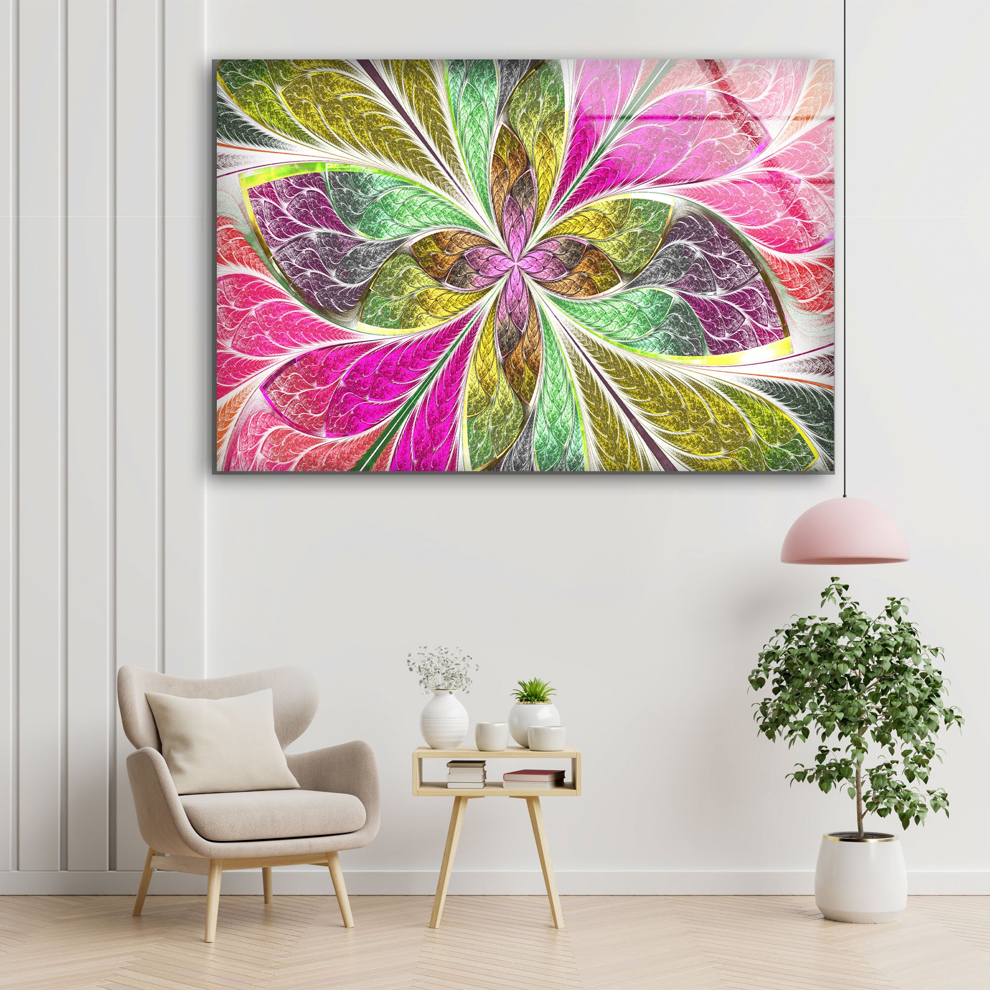 Tempered Abstract Style Glass Wall Art-Mega Size Glass Wall | Etsy