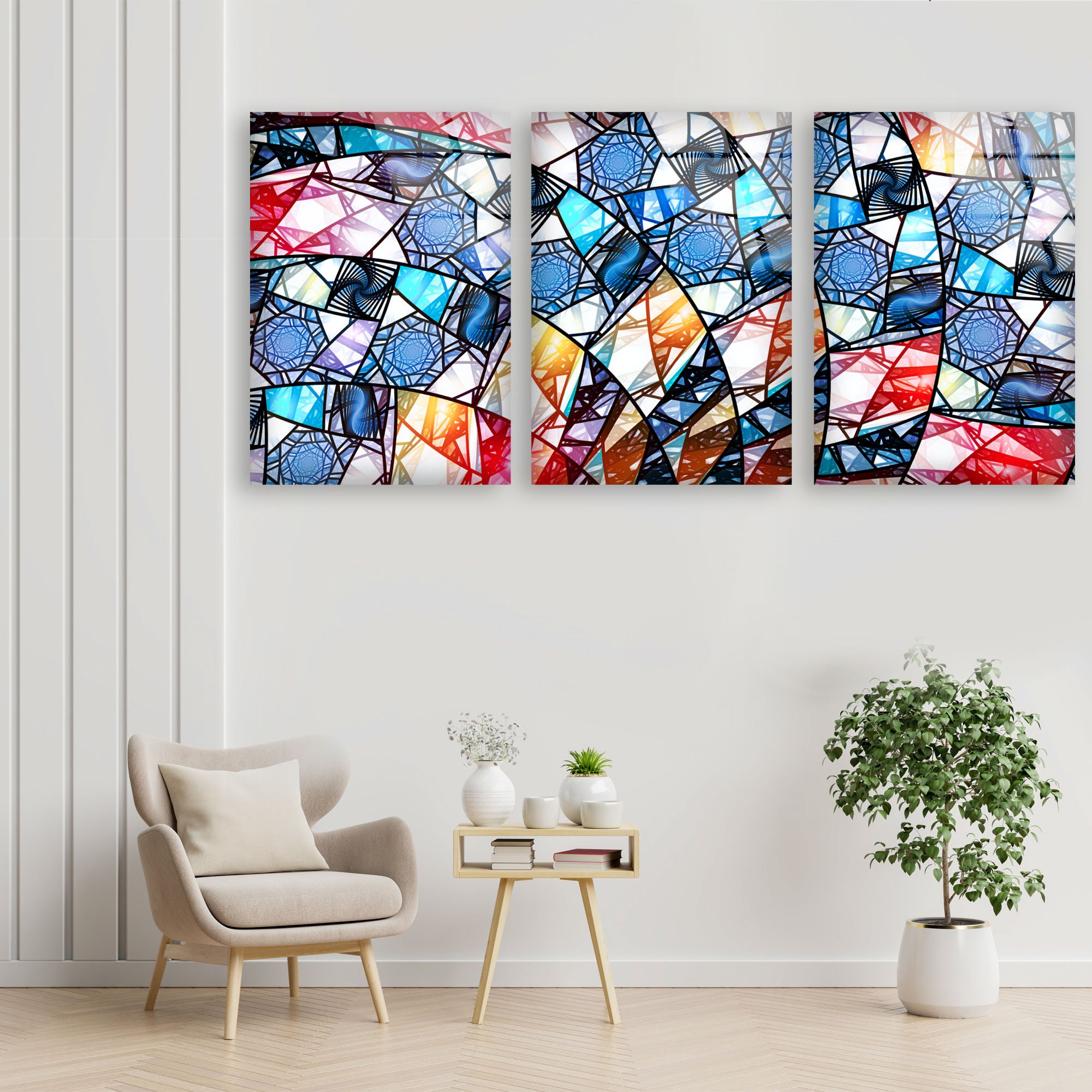 Tempered Glass Wall Artwall Artwall Decorhome Etsy
