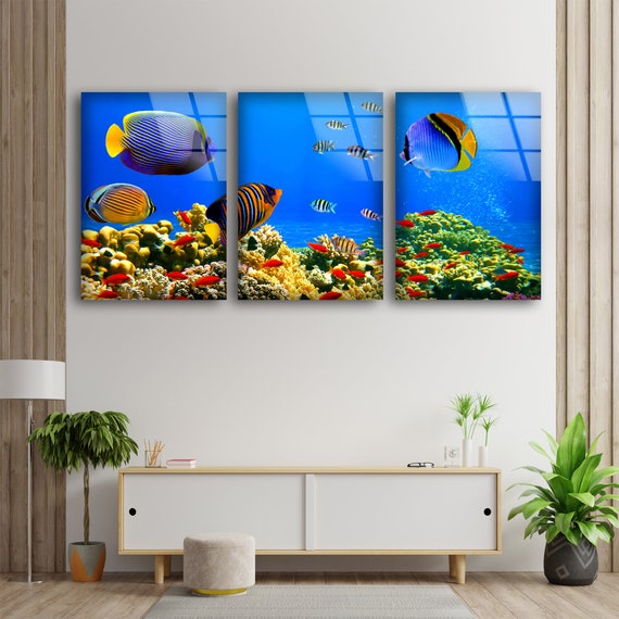 Tempered Glass Wall Artwall Artwall Decorhome Decor Glass Etsy