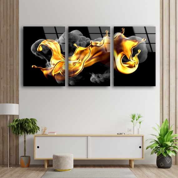 Tempered Glass Wall Artglass Artwall Decorhome Etsy