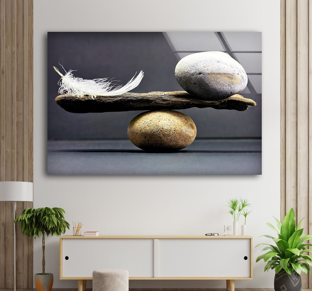 Tempered Glass Framed Wall Artwall Decorwall Hanginglarge Etsy