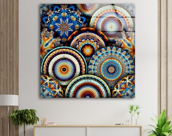 OMA 8th Note Music Wall Art Decor Mosaic Glass Bright Colors Large 16 Unique Piece OMA 8th Note Music Wall Art Decor Mosaic Glass Bright Colors Large 16 Unique Piece