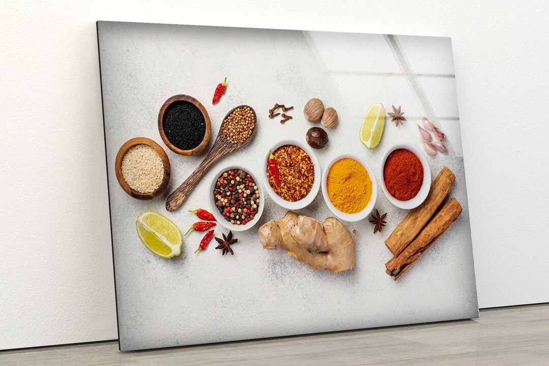 Kitchen Wall Artspices Wall Arttempered Glass Wall Art for Etsy