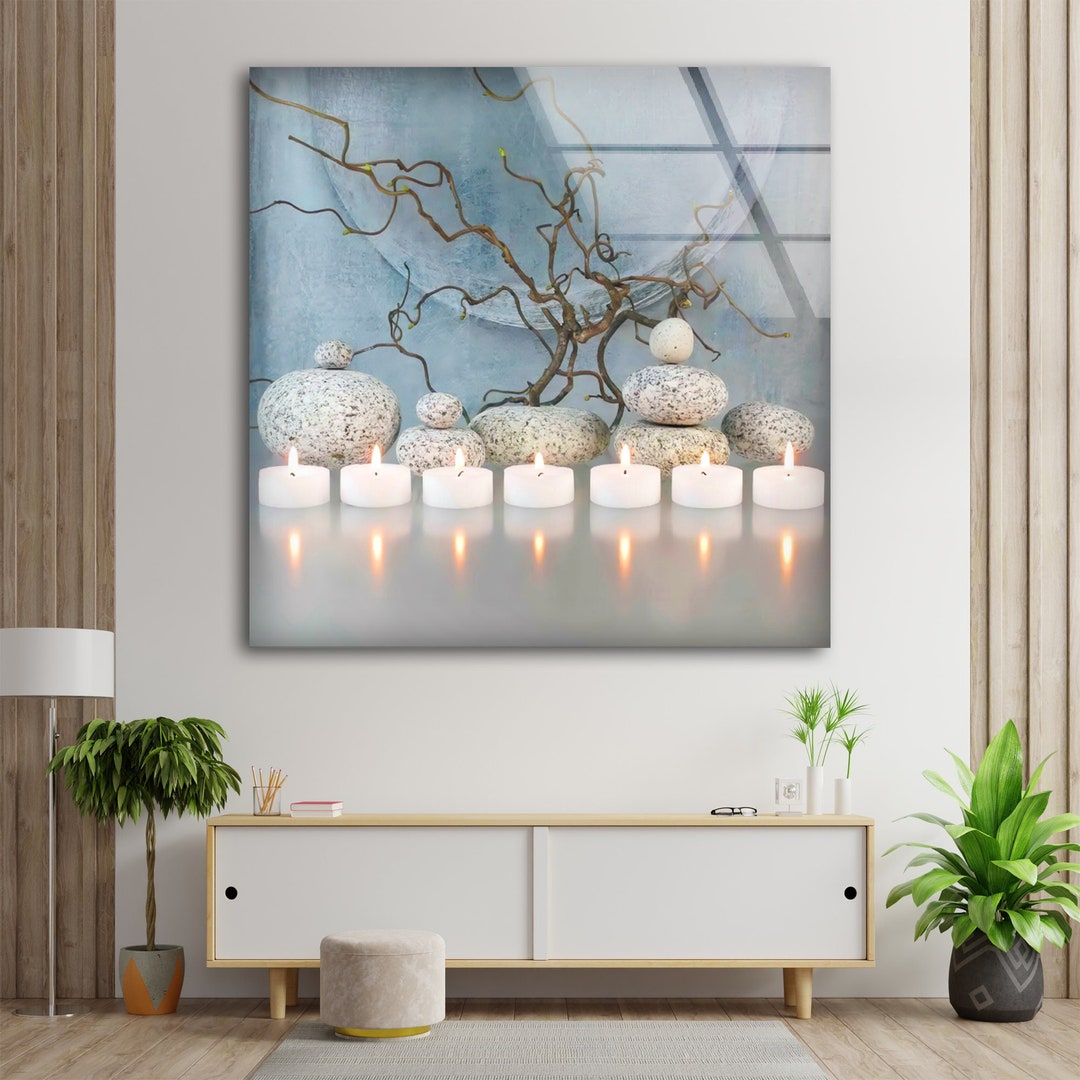 Tempered Glass Framed Wall Artbathroom Decorwall Decorwall Etsy