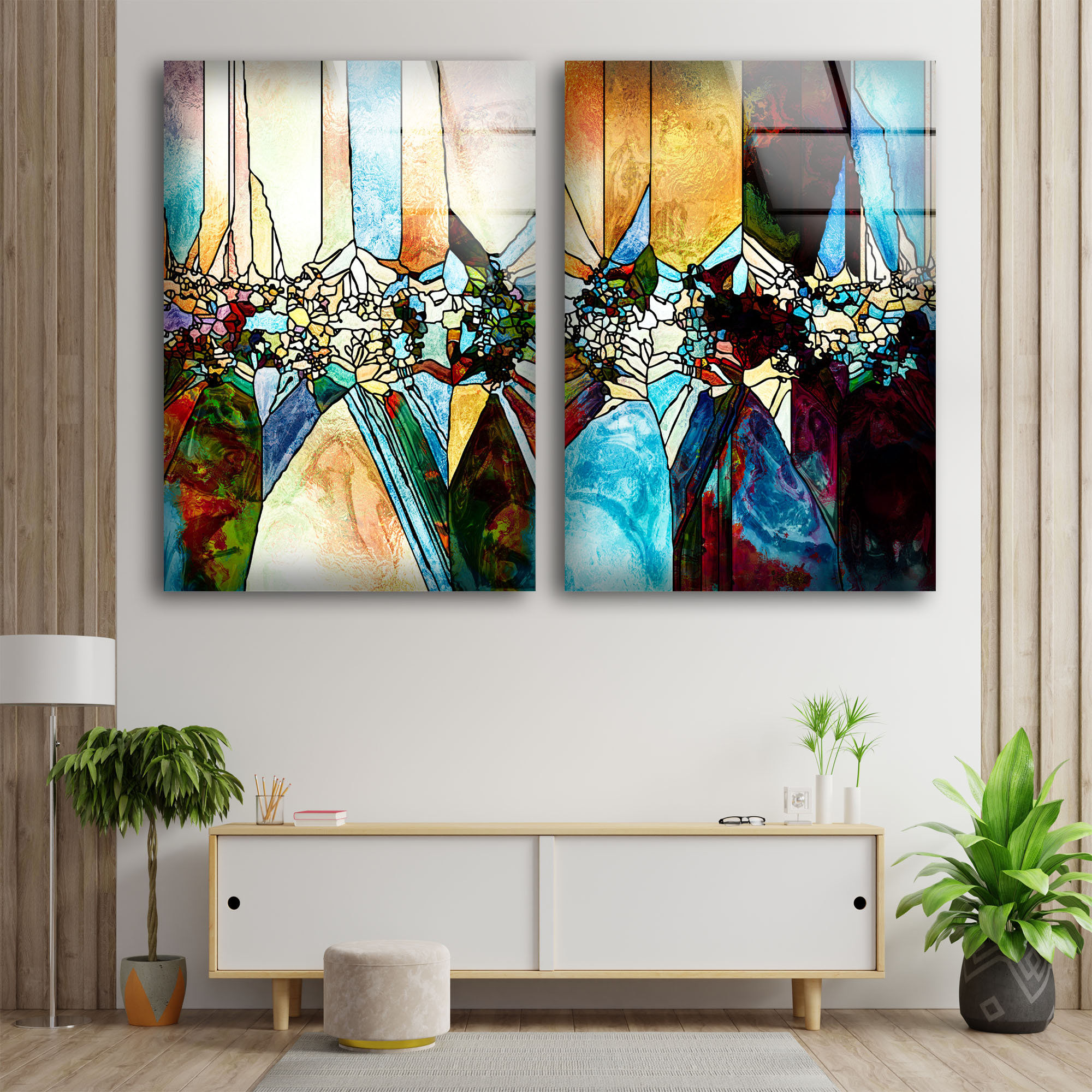 Tempered Glass Wall Artwall Artwall Decorhome Etsy