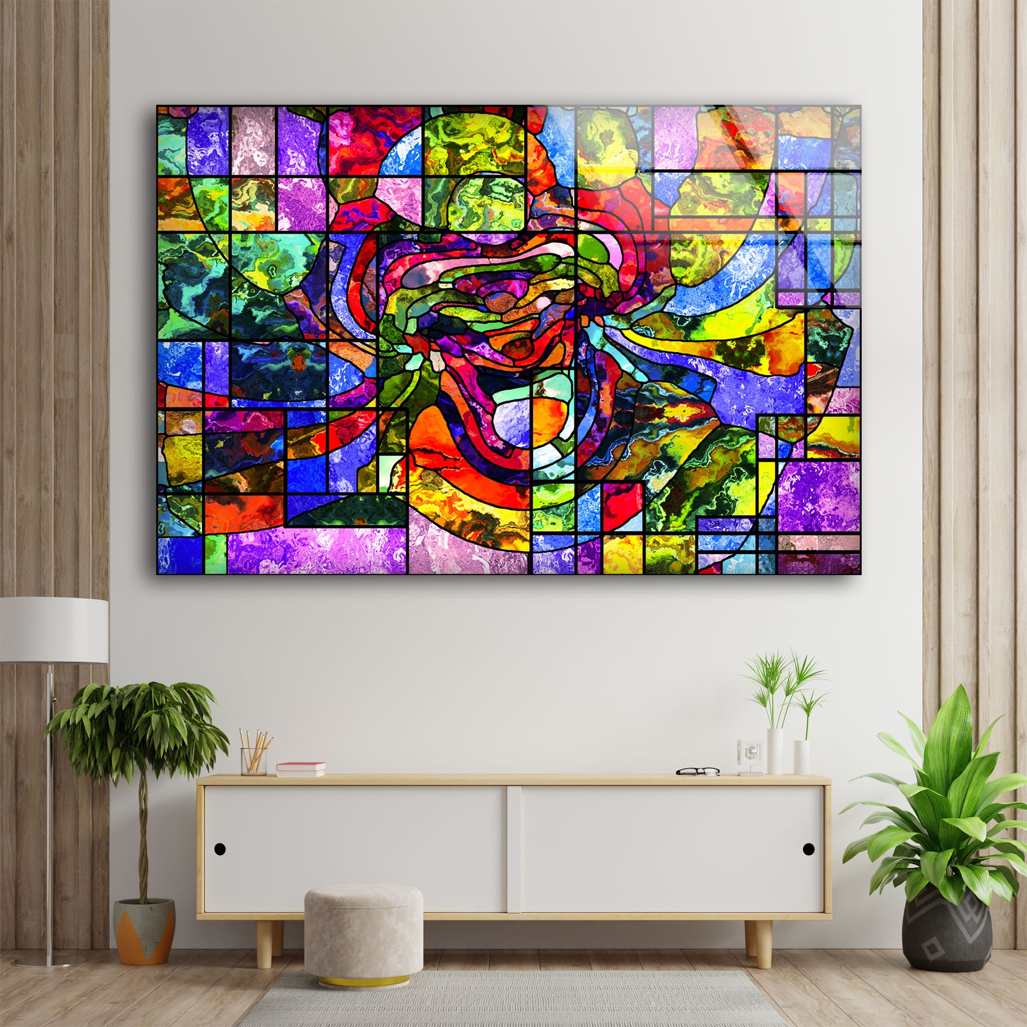 Tempered Glass Printing Wall Artlarge Wall Decor Living Etsy UK