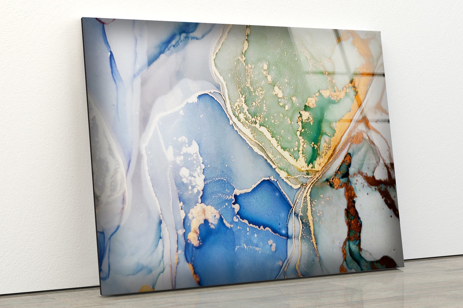 Abstract Glass Wall Art Mega Size Glass Wall DecorOffice Etsy