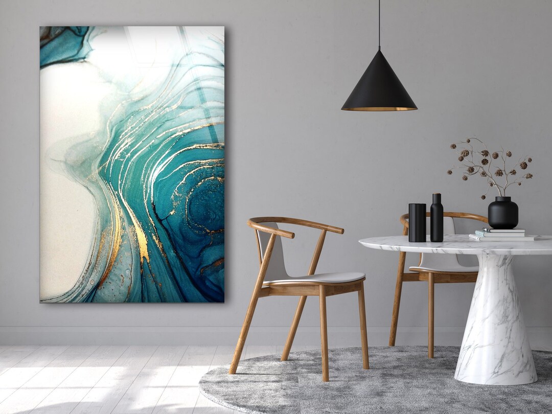 Tempered Glass Wall Art-wall Decorglass Printing-abstract - Etsy