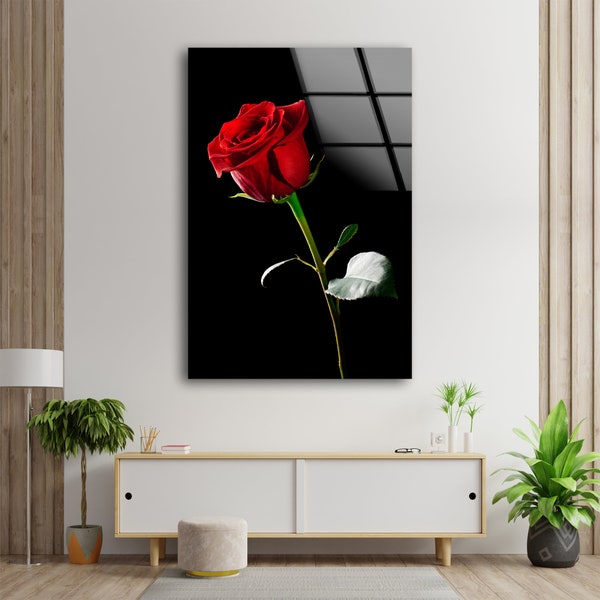 Red Rose Wall Etsy