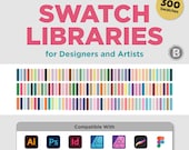 Pastel Colour Palette Swatch Libraries for Illustrator, Photoshop, InDesign, Affinity, Procreate & Figma | 3-Colour Combinations